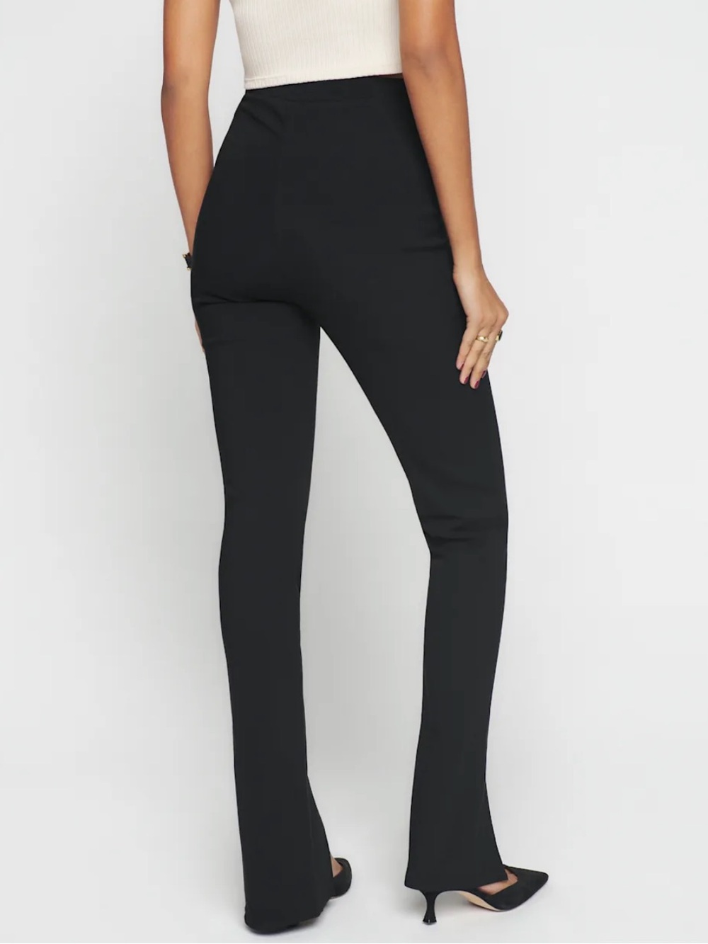 reformation fletcher pants in midnight blue - Picture 7 of 9